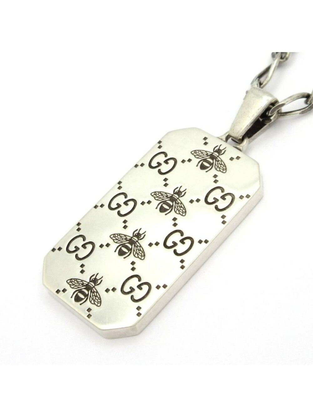 Gucci Necklace Silver Bee Plate